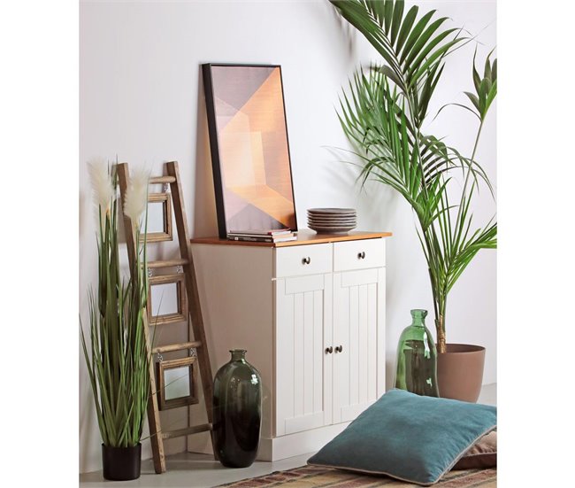 Aparador com 2 portas e 2 gavetas Branco