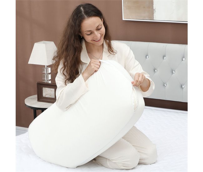 Almofada de Viscoelástica Espuma de Viscoelástica HOMCOM Cru