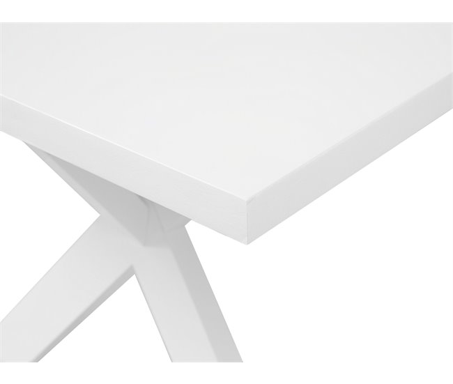 Beliani Mesa de jantar LIXA 100x180 Branco