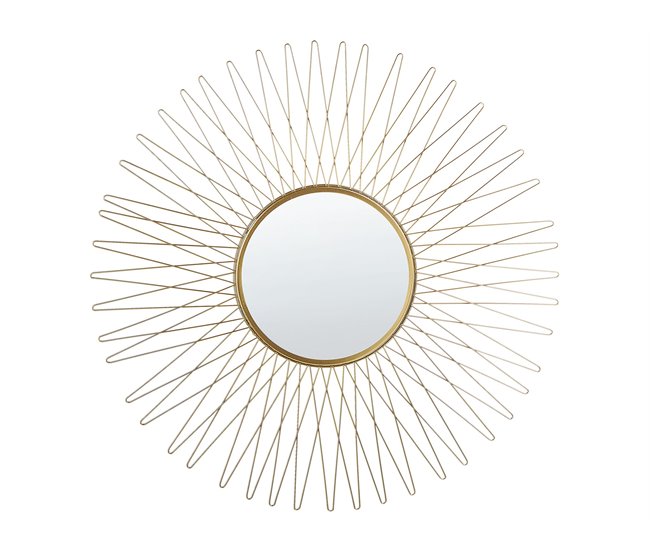 Beliani Espejo decorativo SAUMUR Dourado
