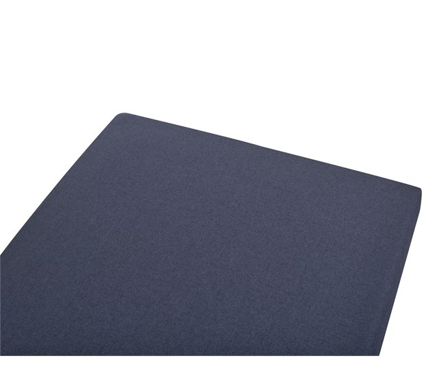 Beliani Chaise longue Pele sintética, Linho sintético MALMOS Azul