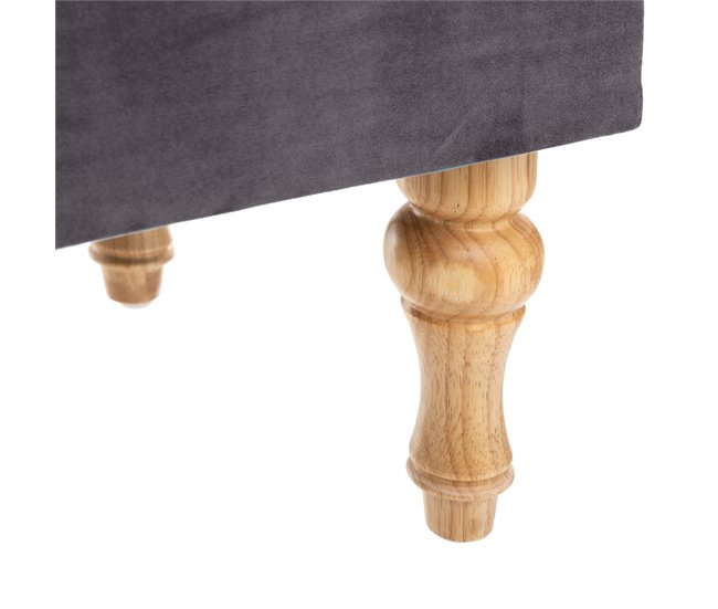 Velvet Chest Bank 102x38 Cinza