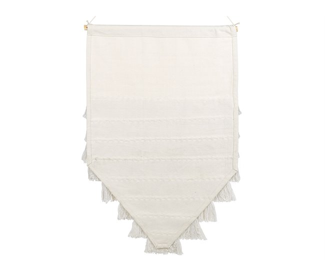 Beliani Decoração de parede em tecido THUL Branco/ Bege