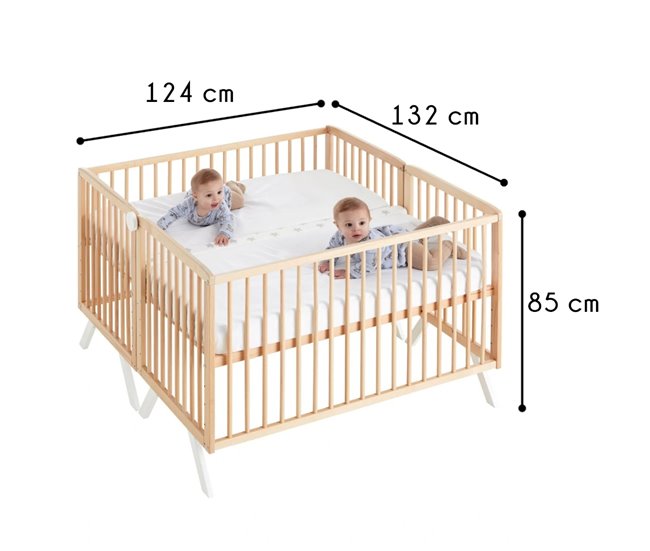 Berço transformável Koala para gémeos: co-sleeping, duplo e individual Madeira