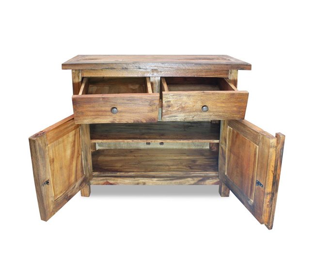 Aparador buffet mueble consola mueble de almacenaje madera maciza Castanho