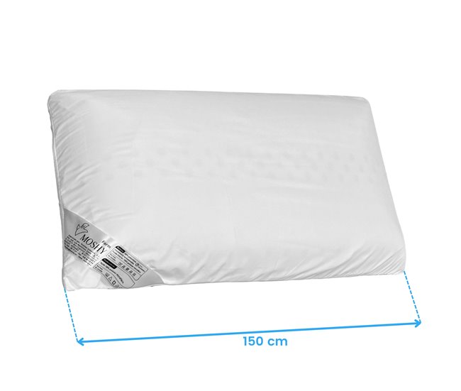 Almofada de espuma viscoelástica Moshy de altura média 150x35 Branco