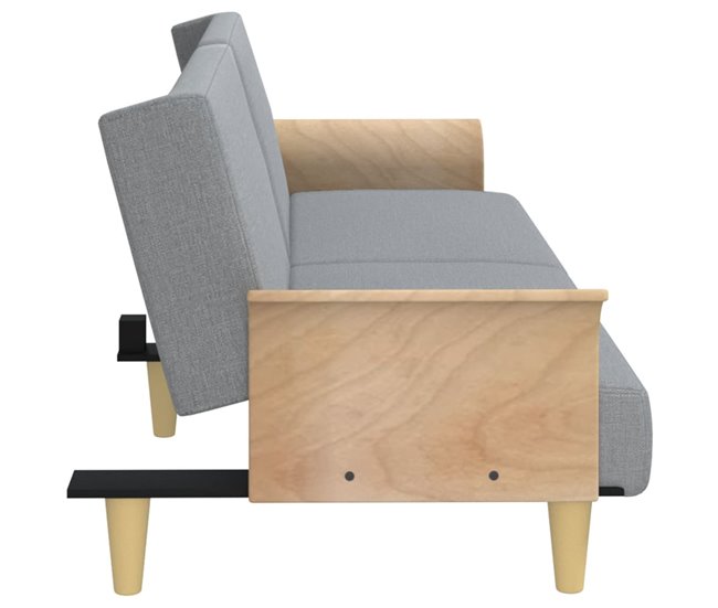 Sofá-cama, Sofá conversível com apoio de b Cinza