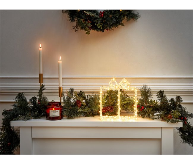 Beliani Decoración LED KEMI Branco