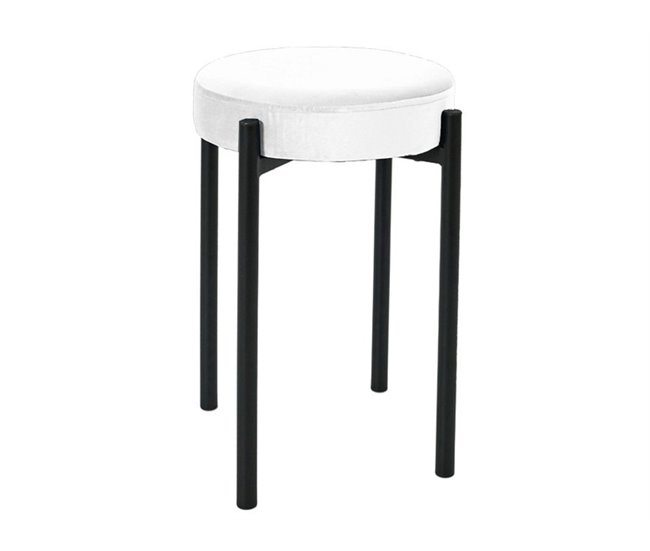 Puff com banco CAIRO 40x45cm Branco