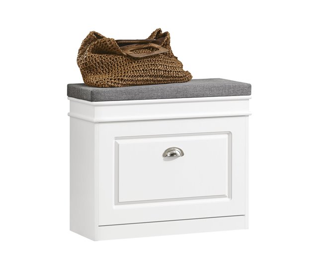 Banco para arrumação de sapatos com 1 gaveta FSR82-K-W SoBuy Branco
