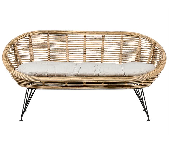 Beliani Conjunto lounge Rattan/vime MARATEA Natural