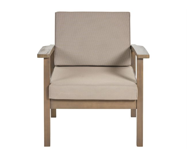 Beliani Conjunto lounge Madeira de acácia MANILA Castanho