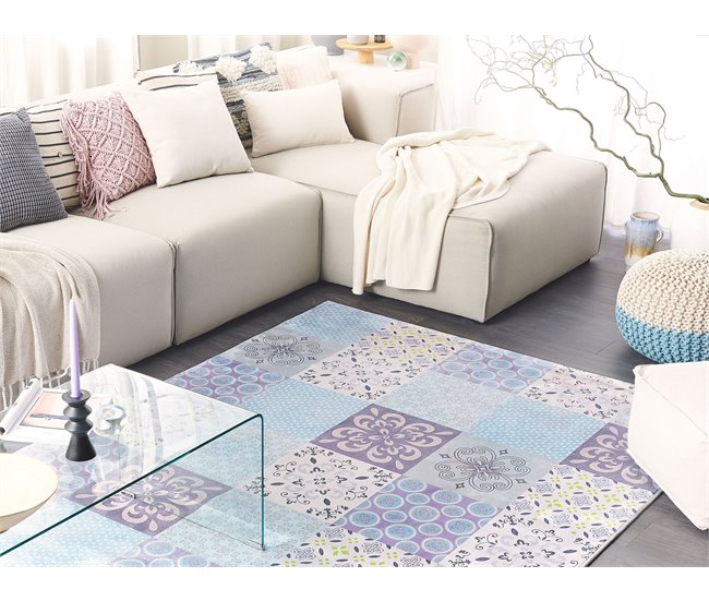 Beliani Pelos curtos INKAYA 160x230 Cinza Claro