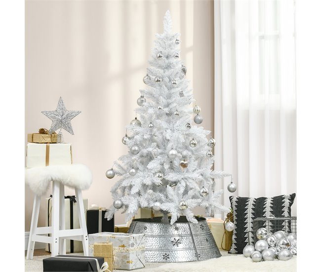 Árvore de Natal Artificial HOMCOM 830-544V02WT Branco