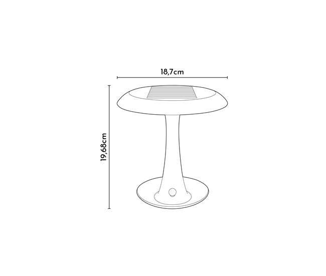 Candeeiro de mesa solar LOLY da marca ARTECONFORT Branco