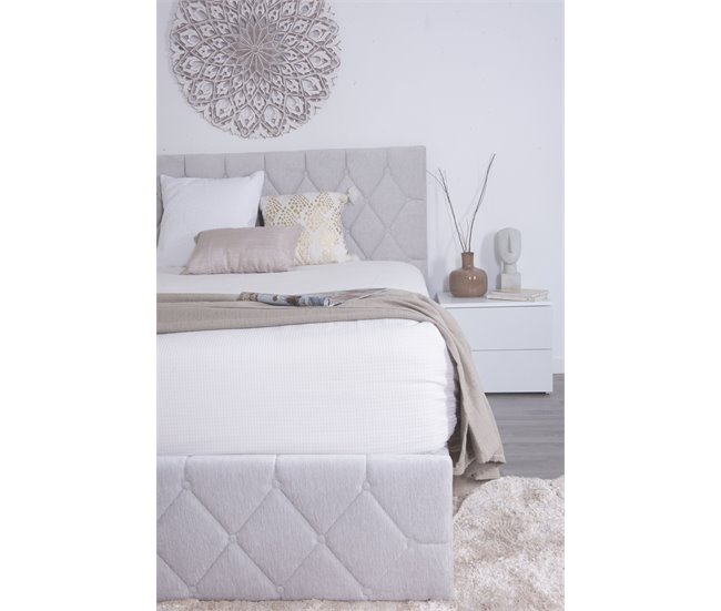 Cama abatível LUXURY II cinza claro 140x190cm Cinza Claro