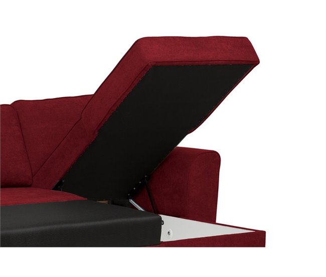 Chaise longue com cama ASTON Vermelho