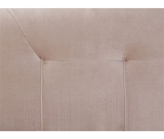 Beliani Cama continental Veludo MARQUISE 191x213 Rosa Talco