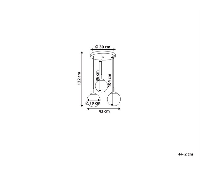 Beliani Candeeiro de tecto KANGAROO Multicor