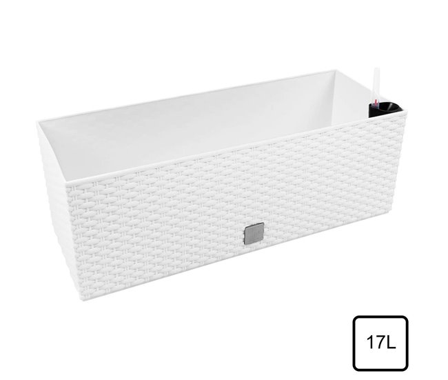 Jardineiro retangular 17 litros Branco