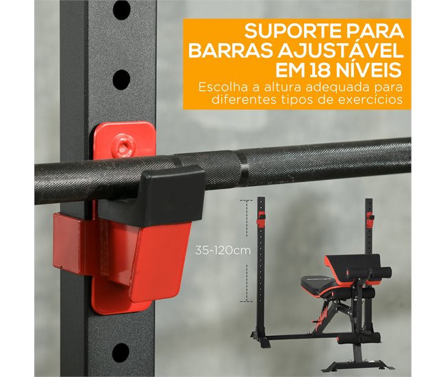 Banco de Musculação Aço e PU SPORTNOW Preto