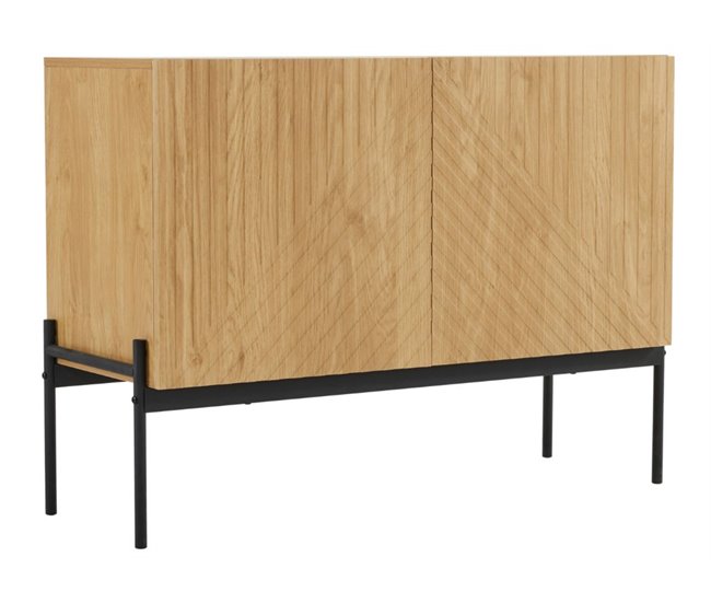 Aparador com 2 portas e pés em metal Madeira