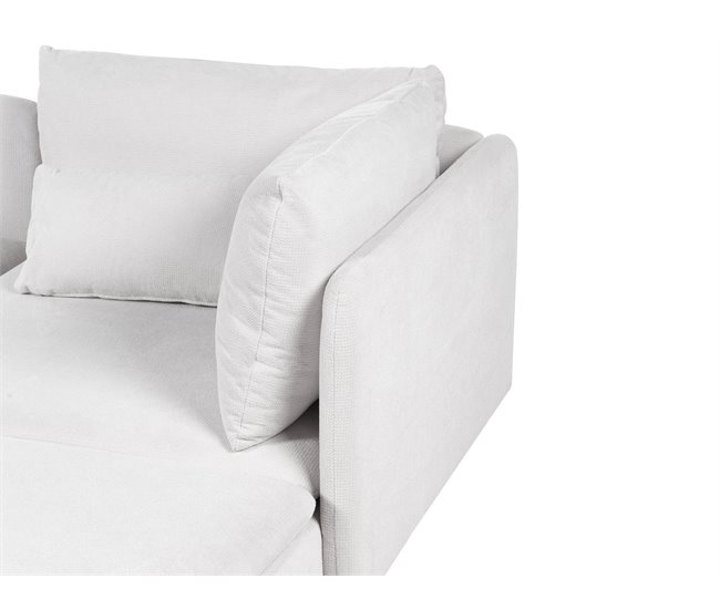 Beliani Sofá modular Poliéster EGERIS Cinza Claro