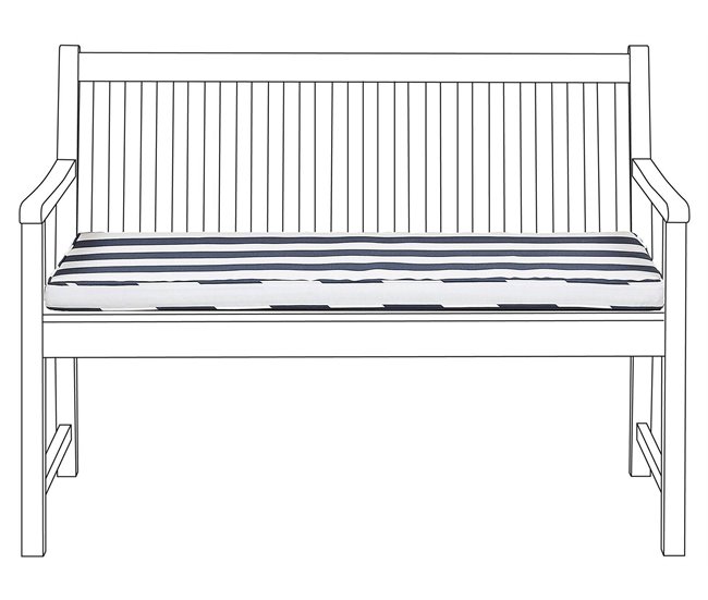 Beliani Almofada de assento para exterior VIVARA 112x54 Azul Marino