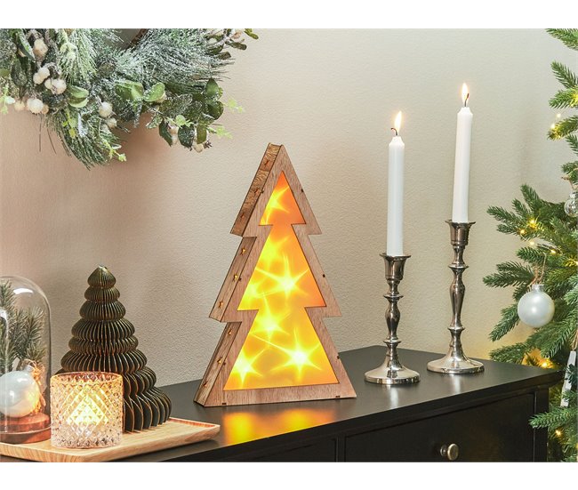 Beliani Figura decorativa JUVA Castanho