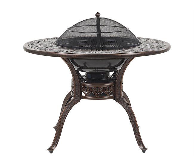 Beliani Mesa de jardim MANFRIA Castanho