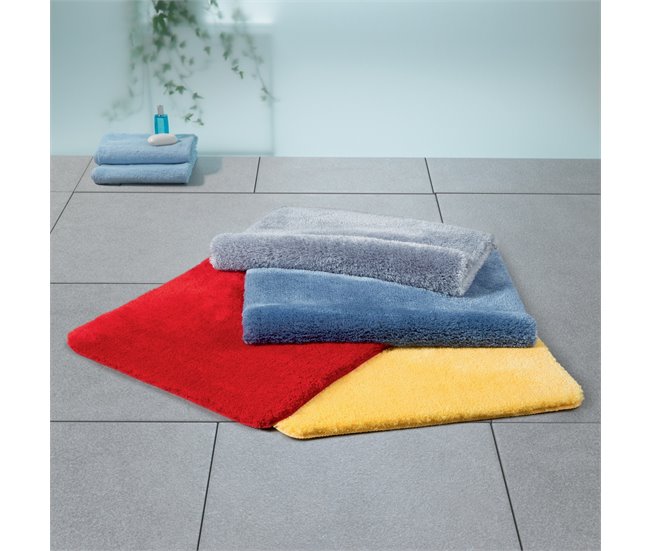 Coleção fina de Spirella, tapete de banheiro 90x60 Vermelho