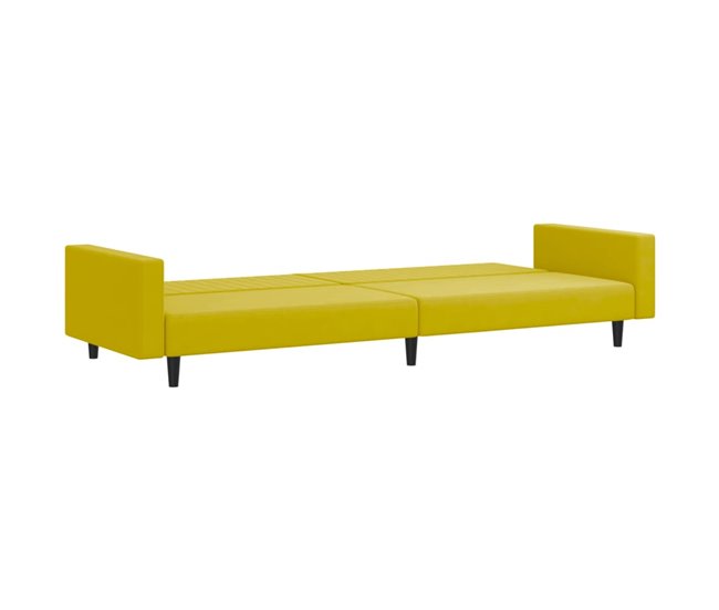 2 pcs conjunto de sofá - Sofás moduláveis Amarelo