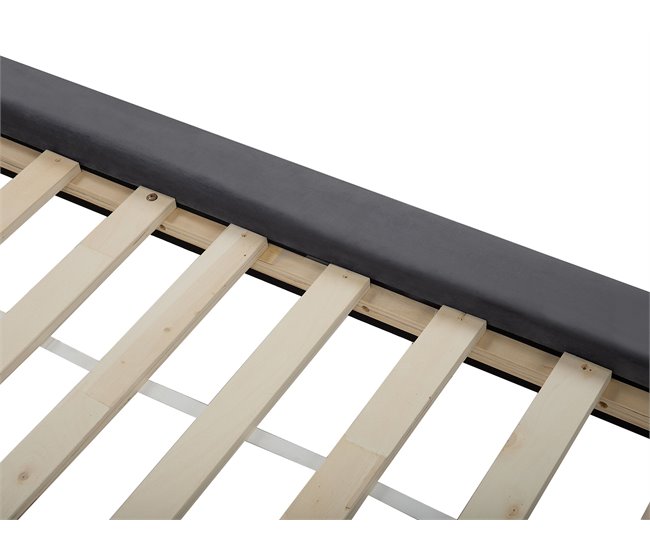 Beliani Cama com estrado Poliéster LANNION 203x223 Bege