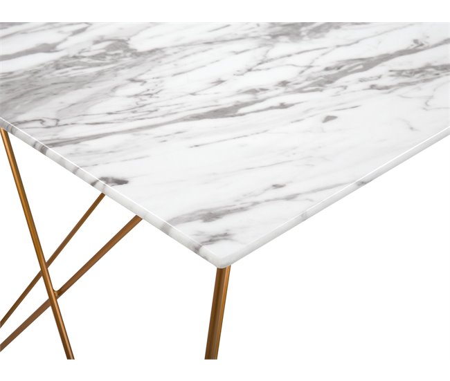 Beliani Mesa de comedor KENTON 80x140 Cinza