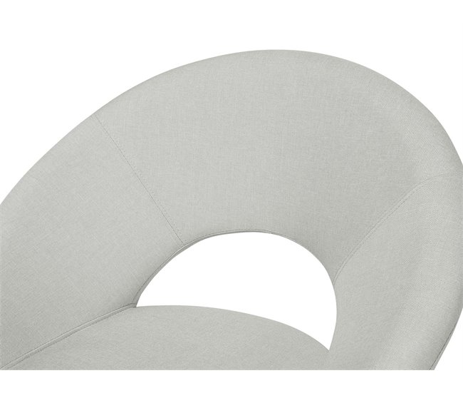 Beliani Silla de comedor ROSLYN Cinza Claro