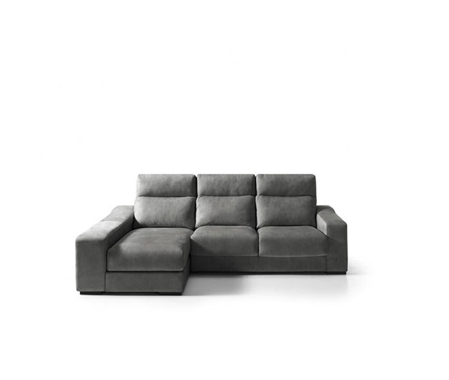 Chaise longue 3 lugares com 3 puffs FULL Antracite
