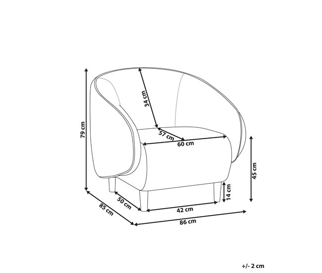 Beliani Sillón UMEA Bege