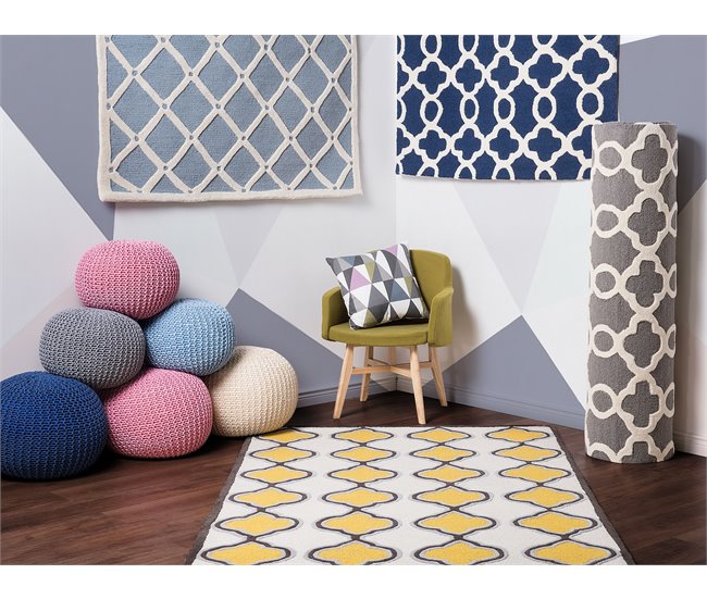 Beliani Pelos curtos ZILE 160x230 Cinza Claro