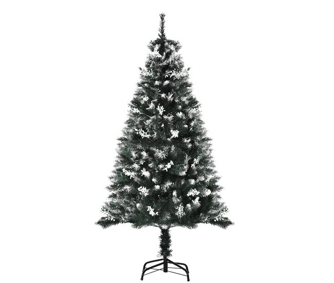 Árvore de Natal PVC e Aço HOMCOM, casa - natal Verde