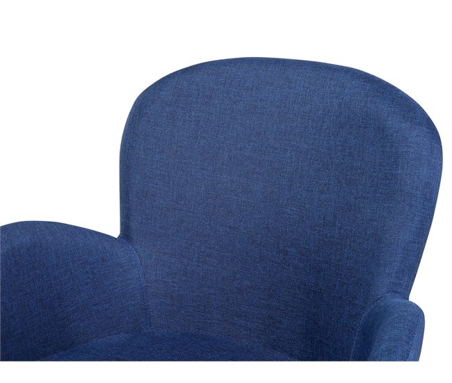 Beliani Cadeira de refeição BROOKVILLE Azul Marino