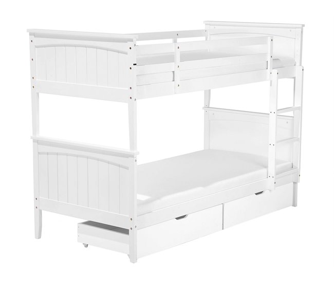 Beliani Beliche Pinho ALBON 97x208 Branco
