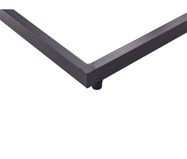 Beliani Mesa de jardim MESSINA 60x35 Preto/ Madeira