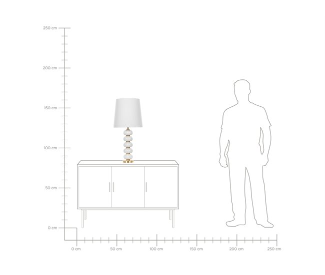 Beliani Candeeiro de mesa FRIO Branco