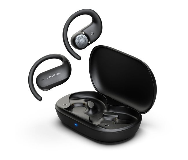 Auriculares sem fios com estojo de carregamento ieuebjbopsprtrblk82