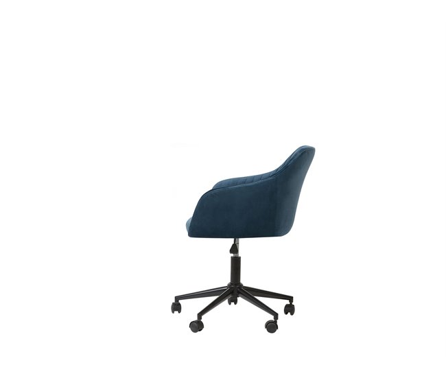 Beliani Cadeira de escritório VENICE Azul Marino