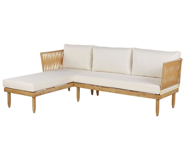 Beliani Conjunto de jardín CREMONA Branco/ Bege