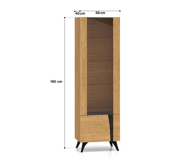 Vitrina de 2 portas Soah Madeira