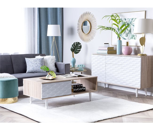 Beliani Mesa de jantar TACOMA 60x120 Castanho