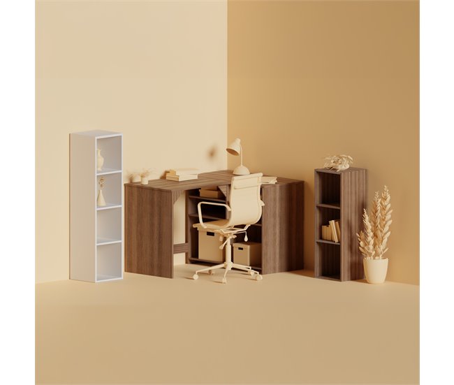 Secretária de Canto Reversível SpaceQub 67x110 Branco