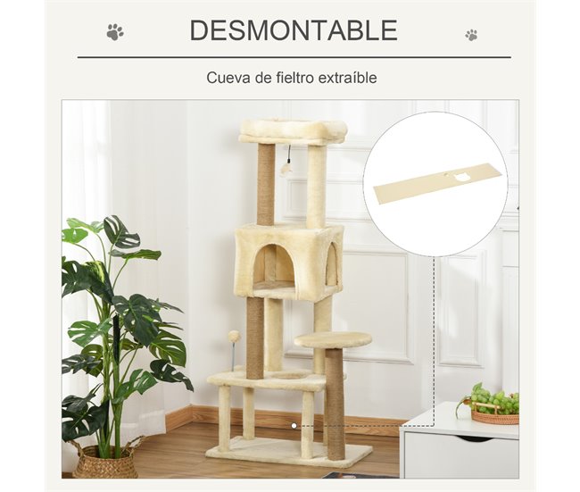 Árvore Arranhador para Gatos Bege